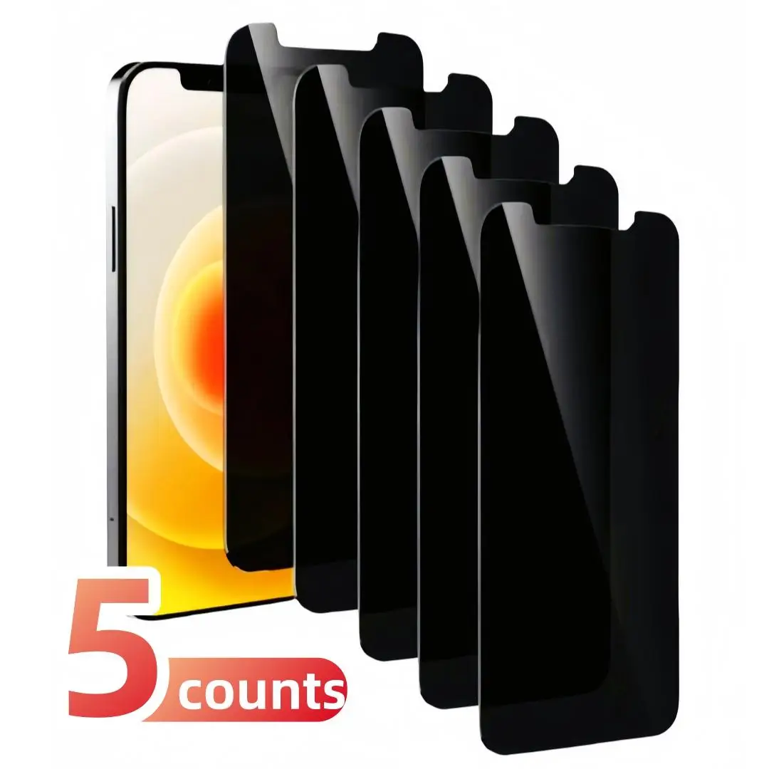 Tempered Glass Privacy Screen Protector, Anti-spy Screen Protector Compatible with iPhone 11 12 13 14 15 Pro Max 15 14 Plus 16 Series, Phone Accessori