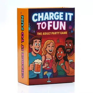 English Version Charge It to Fun Drinking Game, Party Prank Punishment Cards, Fun Social Drinking Game for Parties, Engaging Group Activity, Fun Tabletop Game