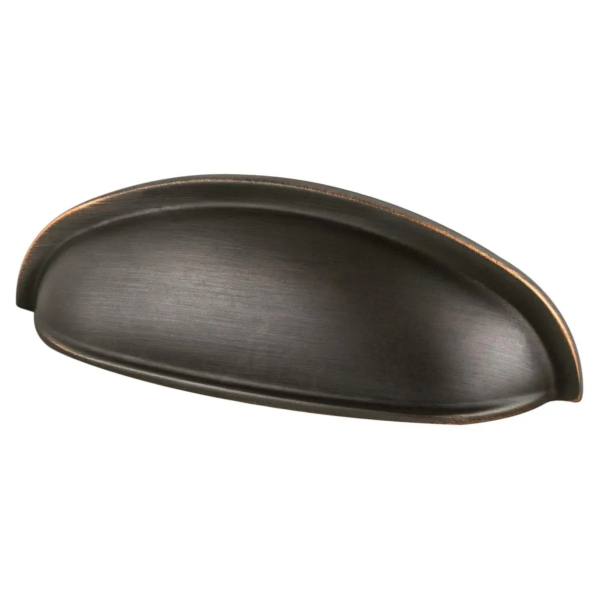 3 in. Metal Decorative Vibrato Cup Pull, Verona Bronze Door Handles with 1-3/8 in. Fit