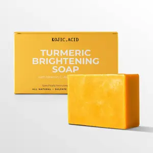 Turmeric Kojic soap, handmade soap, bath soap, cleansing with Vitamin C, gentle black spot remover, facial acne cleanser, Father's Day gift soap, face cleanser
