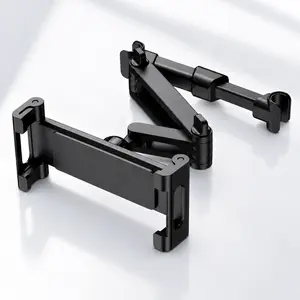 Car Headrest Tablet Holder for iPad and Phone, 360 Adjustable Backseat Tablet Mount with 3 in 1 Extension Arm, Fits 5.3 to 12.9 Inch Devices, Road Trip Essentials for Cars and SUVs