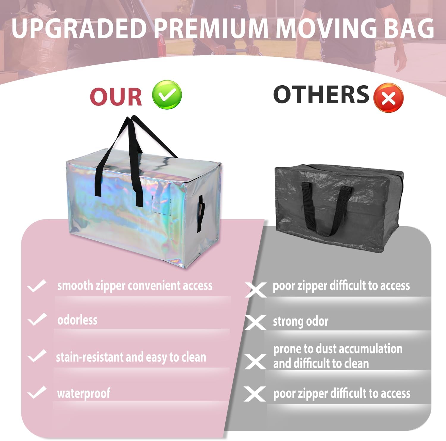 STOWM 6-Count Heavy-Duty Extra Large Collapsible Zippered Blue Storage Bags - Quality Plastic, Home and Office Organiser, for Clothes, Tools, Bulky Items, Storage Organization, Convenient Space-Savers summerwins STOWM 6-Count Heavy-Duty Extra Large Collapsible Zippered Blue Storage Bags - Quality Plastic, Home and Office Organiser, for Clothes, Tools, Bulky Items, Storage Organization, Convenient Space-Savers summerwins