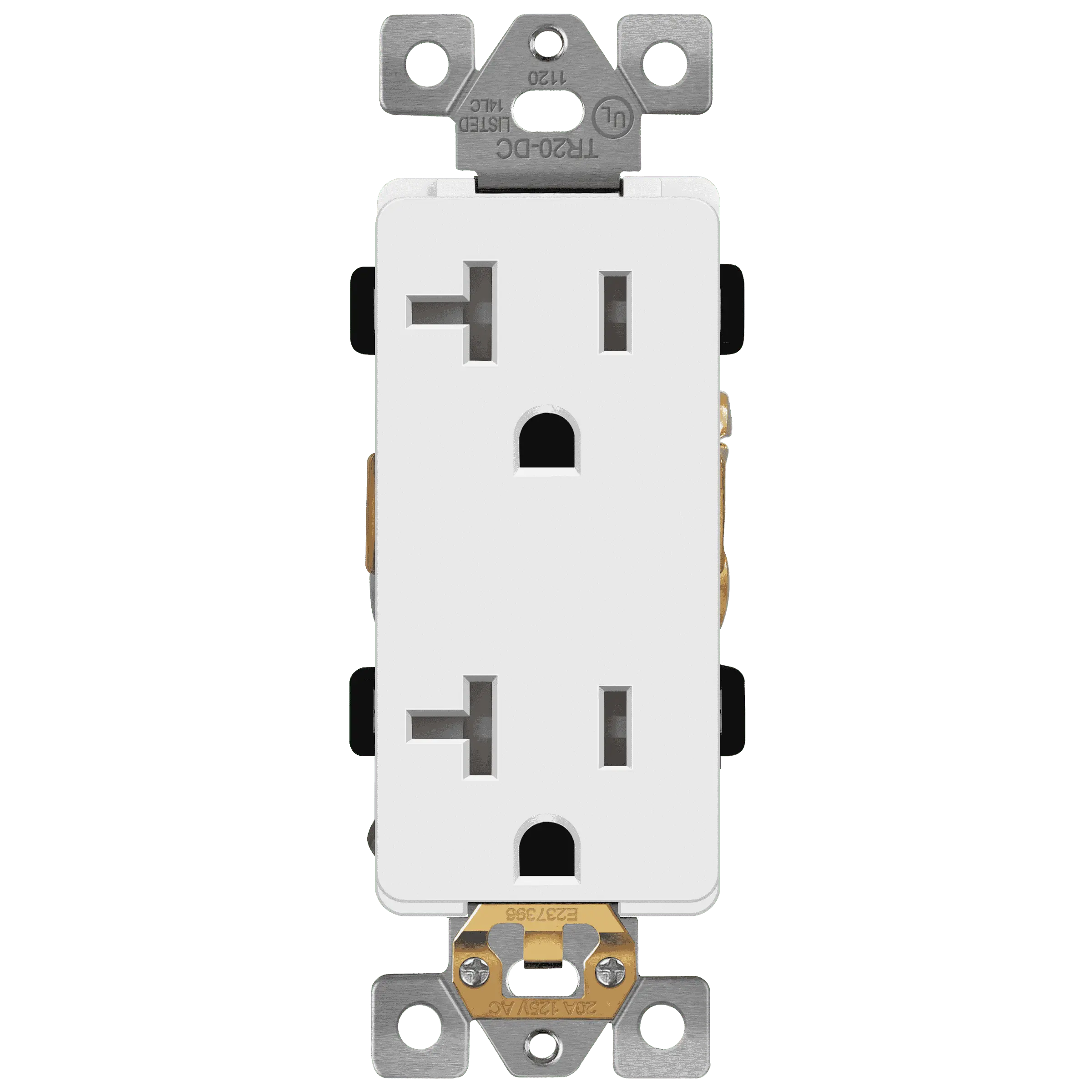 LIDER Decorator 20A Tamper-Resistant Outlet with Interchangeable Face Cover, Child Safe Tamper-Resistant Wall Outlet, Self Grounding