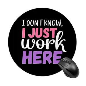 Funny Mouse Pad, 1 Count Round Mouse Pad, Thickened Mouse Pad, Non-slip Rubber Mouse Pad, Desk Accessories, Colleague Gift, Office Gift