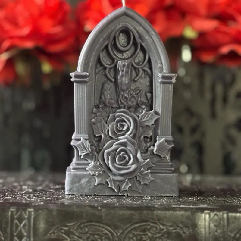 Scented Tombstone Candle: Gothic Goth Decor