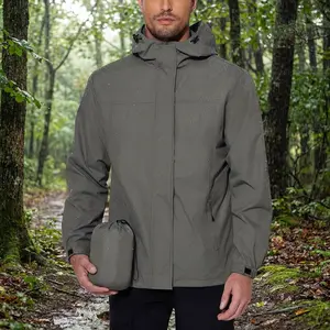 Men's Lightweight Waterproof Rain Jacket with Hood - Packable Windbreaker Shell Raincoat Perfect for Cycling Golf Travel Outdoor Activities Breathable Comfortable Design