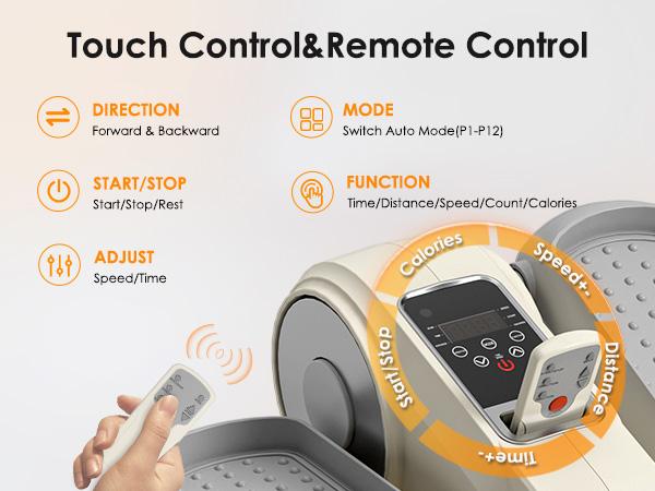 Electric Mini Elliptical for Home Office | 50W, 12-Level Speed, Digital Display, Compact Lightweight Design