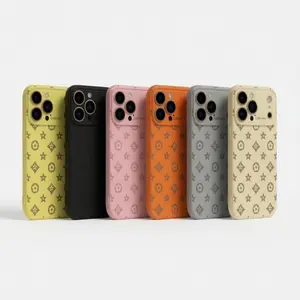 Vintage print Dopamine Ins Style Solid Color Phone Case with Ultra Skin friendly Touch, All Inclusive Lens Phone Case Suitable for Apple ipone 17 promax 16 15 14 13 12  
