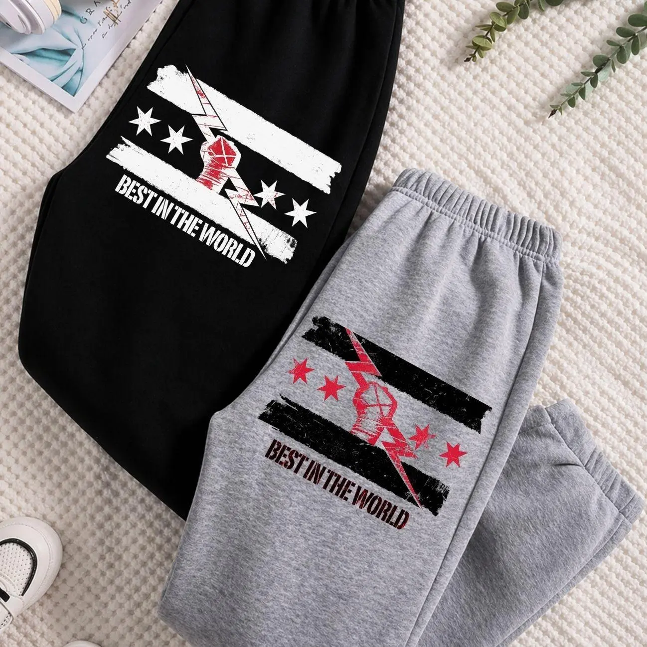 WWE CM Punk Best In The World Sweatpants - Unisex CM Punk Logo Design for Men & Women - Comfortable & Stylish Casual Wear - Perfect Gift for Fans, Trending 26
