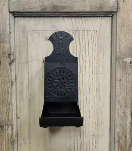 Match Box in Textured Black - Metal Organiser with Simple Design for Home Decor