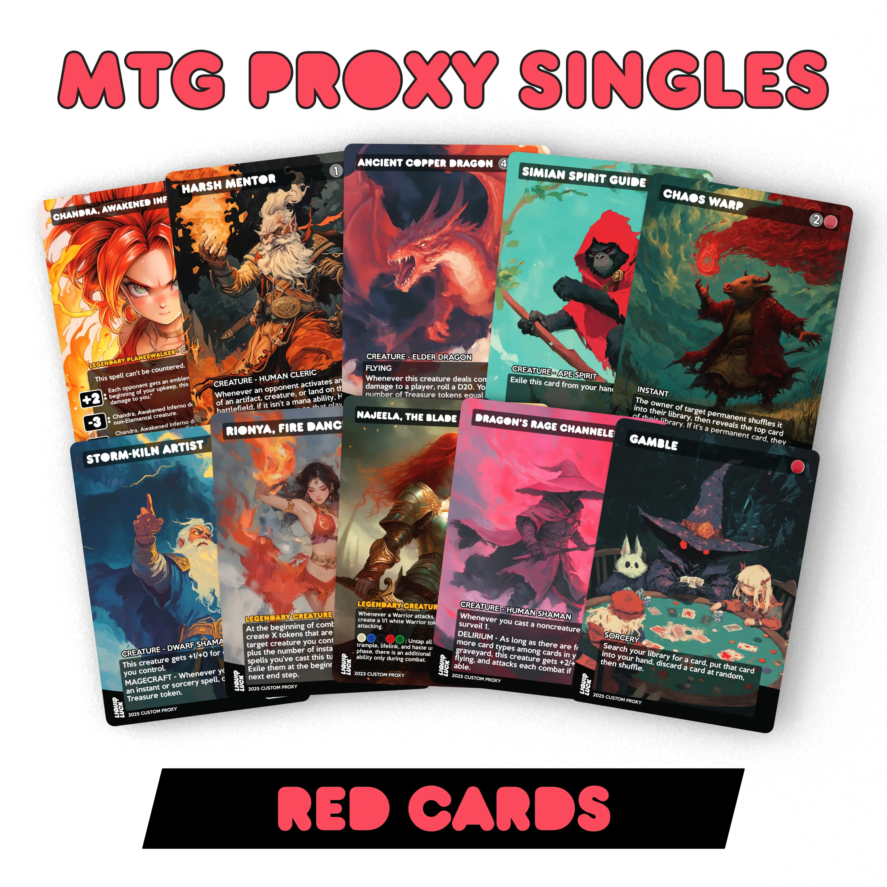 MTG Proxy Singles Black Cards - Playtest Magic Commander EDH/cEDH Set with Over 100 Unique Cards Collectible Booster Packs for Commander Playtest