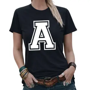 Bold Letter A Initial Tee – Varsity Style Alphabet Monogram Shirt