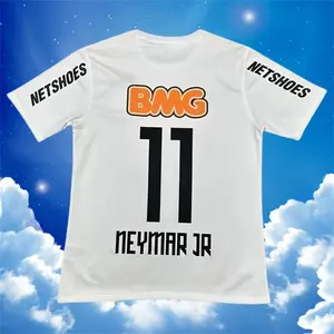12 13 Home White Retro Neymar 11# Short SleeveSoccer Jersey