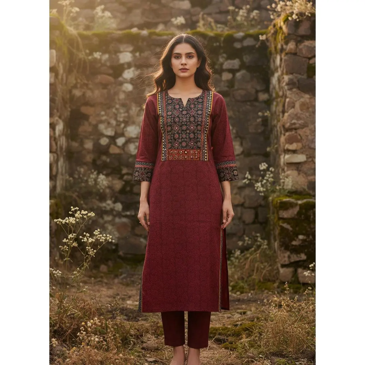 Cotton Women's Kurti Long - Varying Styles