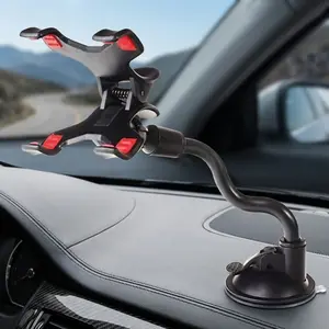 Universal Car Phone Mount for Truck & SUV - Multi-Joint Long Arm Suction Cup Holder with Gravity Auto-Lock, Anti-Shake Vibration Damping for All Smartphones, Secure Driving Navigation