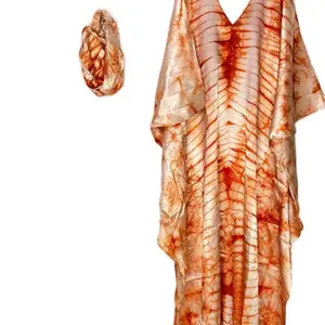 Oversized Boubou Adire Fabric