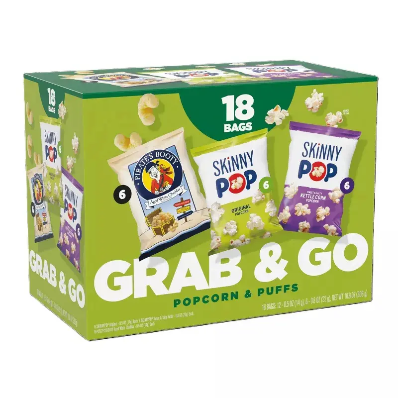 SkinnyPop and Pirate's Booty Grab & Go Popcorn and Puffs Variety Pack - 10.8oz/18ct