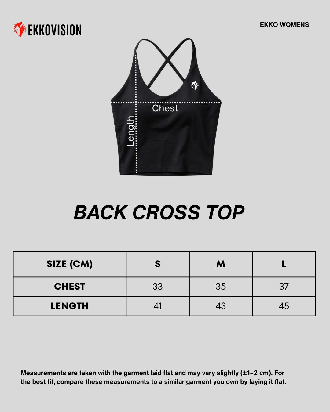 Ekko Womens Back Cross Top