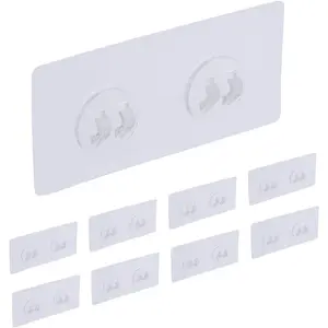 8 count Replacement Adhesive Stickers for Shower  Corner, No Drilling Wall Hooks Adhesive Strips for Bathroom Shelves