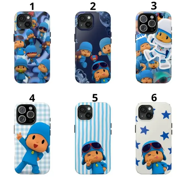 Blue Pocoyo Phone Case, Adorable Perfect For Fans Of The Curious Little Explorer, Childhood Tough Phone Case, Nostalgia, Gift for Fans, Gift for Him, Gift