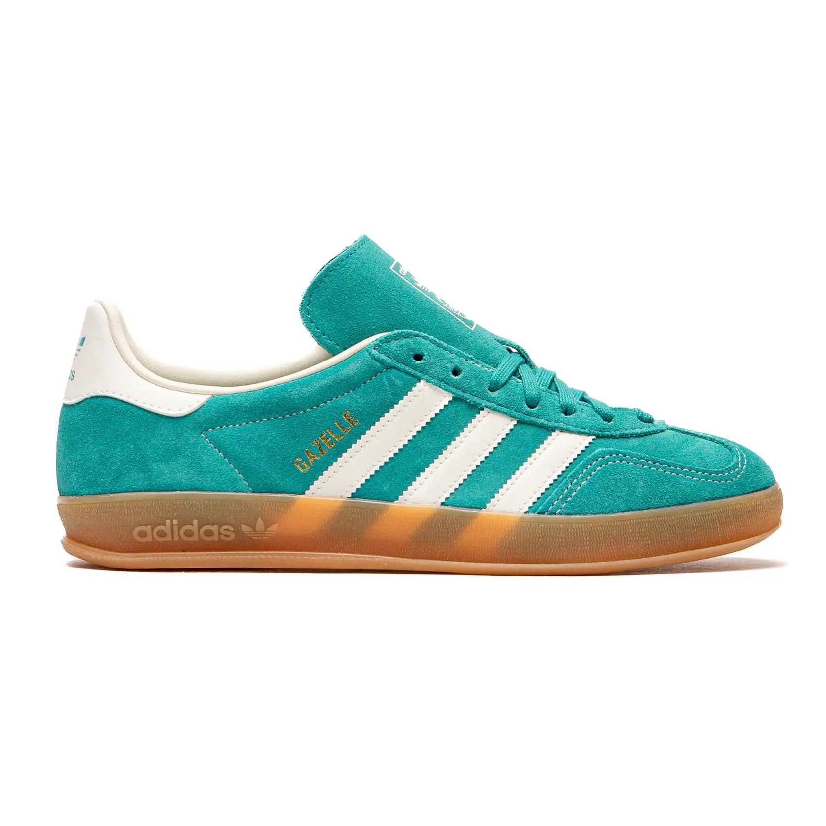 Adidas Gazelle Indoor Pure Teal Off White Gold Metallic JQ8391 Women's Fashion Sneaker New