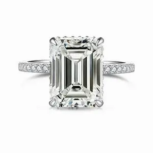 Elma ZA556 4CT Lab-Created Gemstone Fashion Ring, Artificial Gemstone Jewelry Accessory, Rings