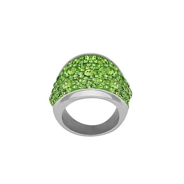 Stately Steel Green Glass Ring Stately Steel Green Glass Ring