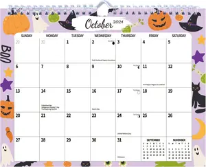 2025 Wall Calendar, Hanging Spiral Calendar Calendar Wall Paper from November 2024 to December 2025 Thick 11"X8.5", Spiral Bound, Blocks for Easy Planning, Fridge Desk Colorful Monthly Designs