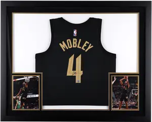Evan Mobley Cleveland Cavaliers SM Deluxe Framed Autographed Black Jordan Brand 2022-2023 Statement Edition Jersey - Fanatics Authentic Certified