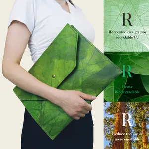 Forest-style Natural Leaf Laptop Bag, Eco-Friendly Gift Unisex Green Leaf Design Portable & Sustainable Choice