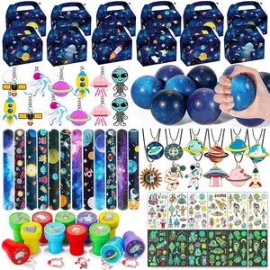84Pcs Space Party Favors Gifts Box Stress Balls, Space Birthday Party Decorations,Space Party Supplies Toys School Classroom  Student Prizes, Treasure Box Pinata Goodie Bag Stuffers,Boy Girl Birthday Supplies Treat Gift, Party Gift Packs