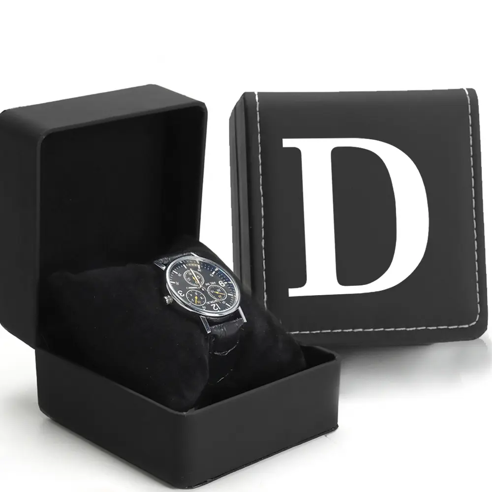 Stylish Wristwatch Storage Case Watch Box with Small Pillow, PU Material, Perfect Gift for Men, Ideal for Displaying Watches