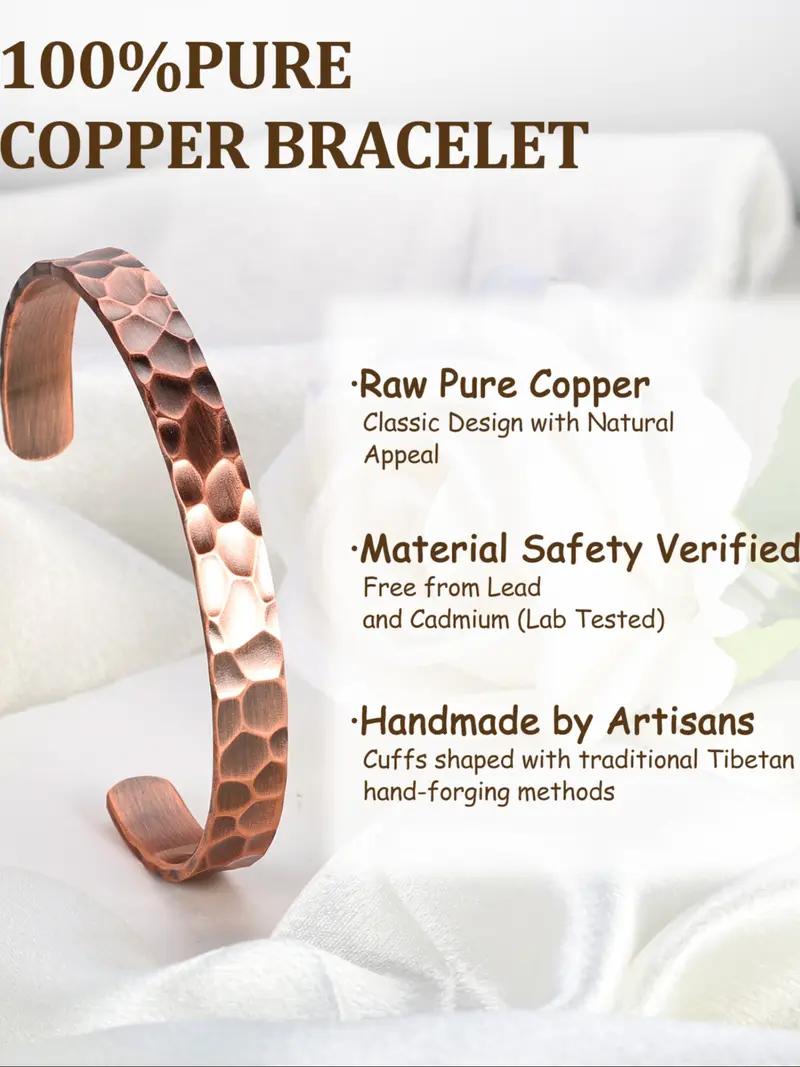 99.9% Pure Copper Cross Bracelet — Featuring 6 High-Strength 3500-Gauss Magnets. A Simple, Stylish, and Adjustable Decorative Gift — Perfect for Easter and Any Occasion. Adjustable Slider Bracelets Magnetic Copper Bracelet Bracelets Jewelry