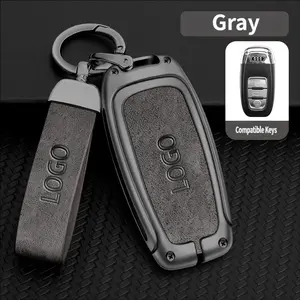 Wear-resistant zinc alloy key fob for Audi vehicles, compatible with A3/A6/A7/A8/e‑tron/S3/S6/RS6/S7/RS7/Q7/SQ7/Q8/SQ8 models; durable automotive smart key accessory