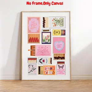Cute Cigarette Box Pattern Unframed Painting, Modern Wall Art Canvas Printing, Wall Art Decor for Home Living Room Bedroom Office, Photo, Home Decor Products