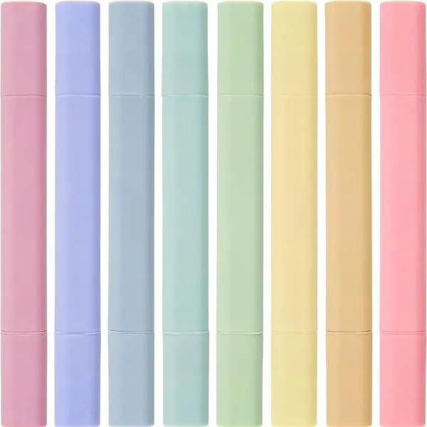 Bible Highlighters No Bleed Through, Pastel Colors, Dual Tip, 8 Pack | Aesthetic Cute Highlighters, Chisel Tip & Fine Point For Bible & Journaling, Back To School Supplies