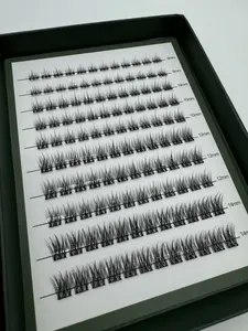 [SIREN One Box] Natural Cluster Lashes 8-14mm Self Adhesive Waterproof Long Lasting Press On Lashes for Effortless Daily Eye Makeup