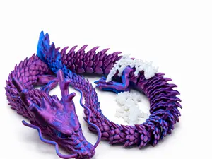 3d Printed Large Dragon w/  3 Foot with 2 Glow in the Dark Dragons | 0489