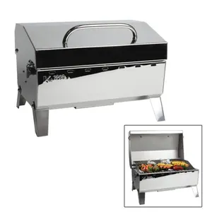 Kuuma Stow N Go Portable Open Flame Barbecue Gas Grill - 9000BTU, 14.5lbs, 19.75"l x 11.25"d x 11"h, with Regulator