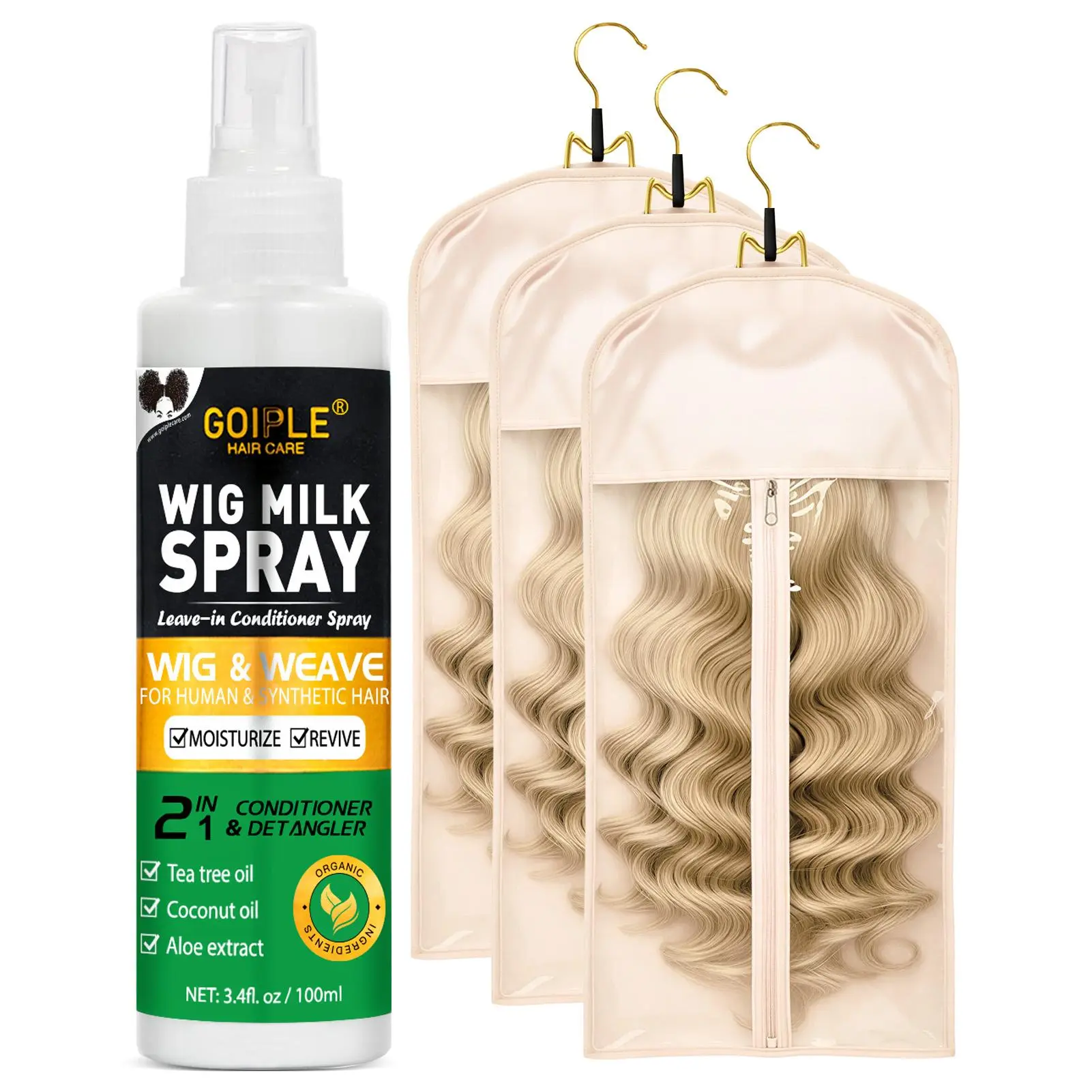 Wig Storage Bags (White)