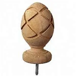 212 MAIN Pressure-Treated Pineapple Post Top Wall Plant Stand - Plant Stands Outdoor, 6-1 & 4 Dimensions, Potted Greenery Support Holder