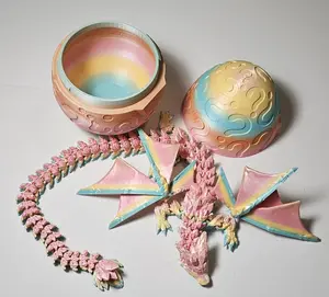 3D Printed Mystery Dragon Eggs Colorful Flexy Dragons Inside Surprise Collectible Dragon
