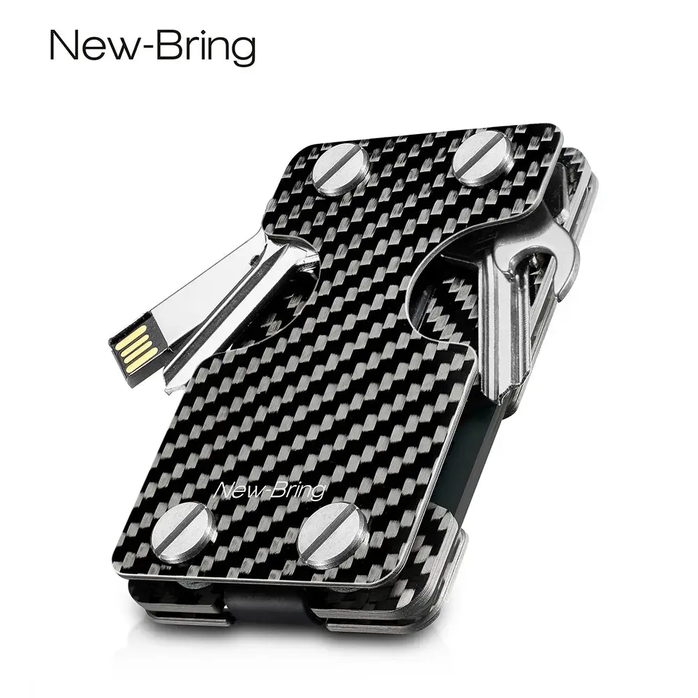 Carbon fiber credit card wallet and key organizer