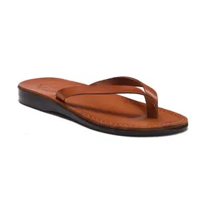 Jaffa - Leather Flip Flop Sandal | Honey