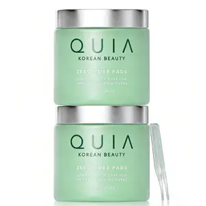 QUIA Dual-Action Toner Pads – Gentle PHA Exfoliation for Sensitive Skin – 70 Soft-Touch Korean Textured Pads – Instant Hydration & Pore Minimization – Blackhead & Blemish Control – Smoother Skin