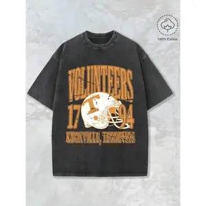 Tennessee Volunteers Citrus Bowl 2024 Football Graphic Washed T Shirt , Men's Casual Cotton T-Shirt– Soft And Comfortable, Perfect For Everyday Wear And Outdoor Activities – Elevate Your Style With Effortless Fashion