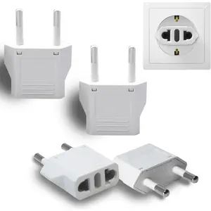 European Travel Plug Adapter Type CInternational Power Converter with Fire-Safe Material,4Pack US to EU Adapter for Italy France etc,Compact Design for Charging Phones Laptops in Europe Travel