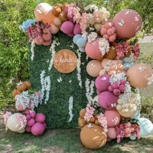 Dusty pink balloon garland boho balloons pastel balloon arch kit latex thick 18125in blue brown white sand balloon set for bridal shower girl birthday baby shower bachelorette party decorations