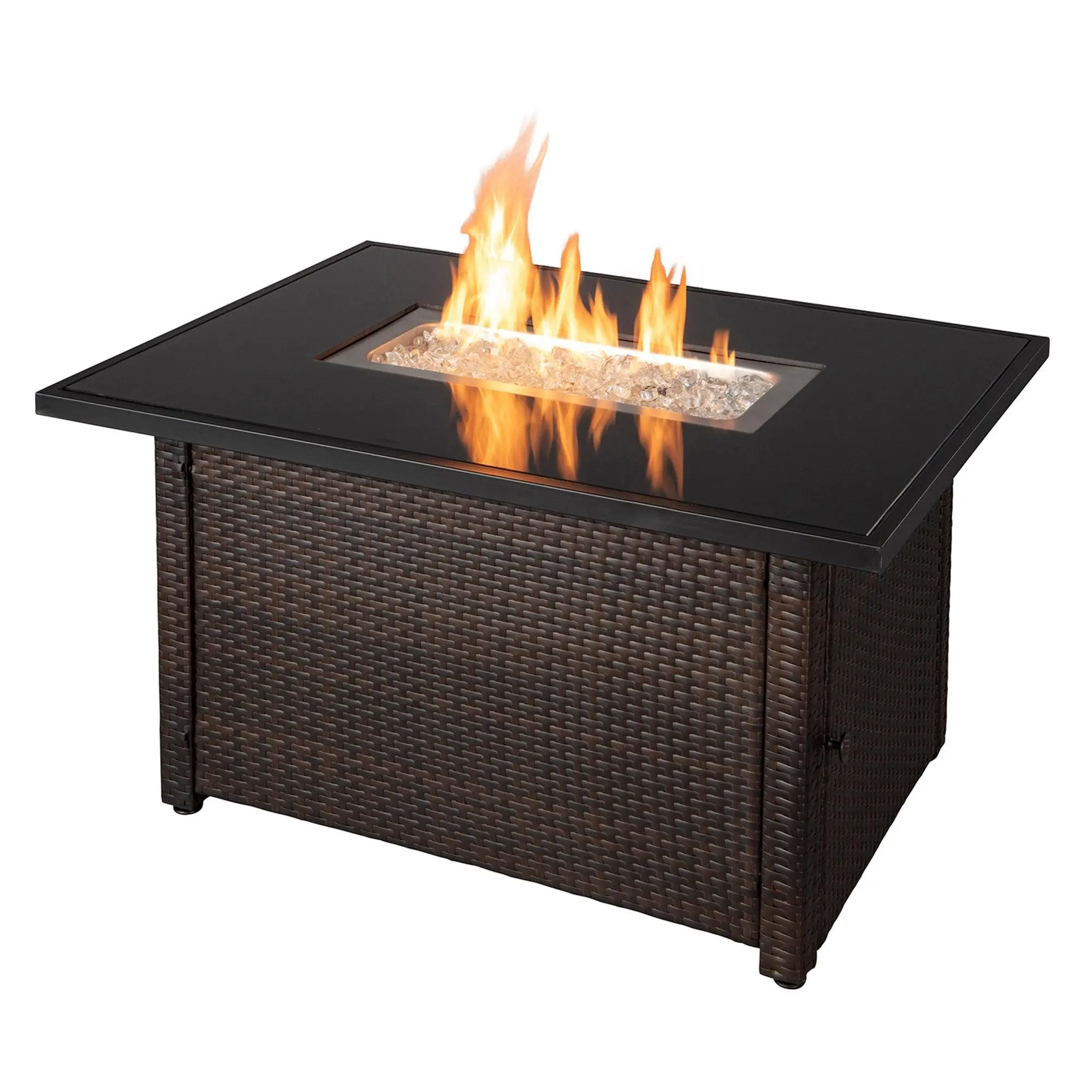 Endless Summer 40,000 BTU Rectangular LP Gas Outdoor Fire Pit Table, Brown/Black Endless Summer 40,000 BTU Rectangular LP Gas Outdoor Fire Pit Table, Brown/Black