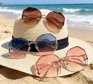 3-Pack Oversized Square Sunglasses, Unisex Vintage Metal Shades, UV400 Protection, Chic Retro Eyewear, Trendy Streetwear Accessory for Daily Outdoor & Casual Wear